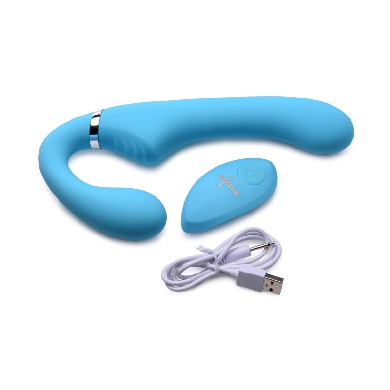 Strap U Mighty Rider 10X Strapless Strap-On Black With Remote Strap On Sextoys