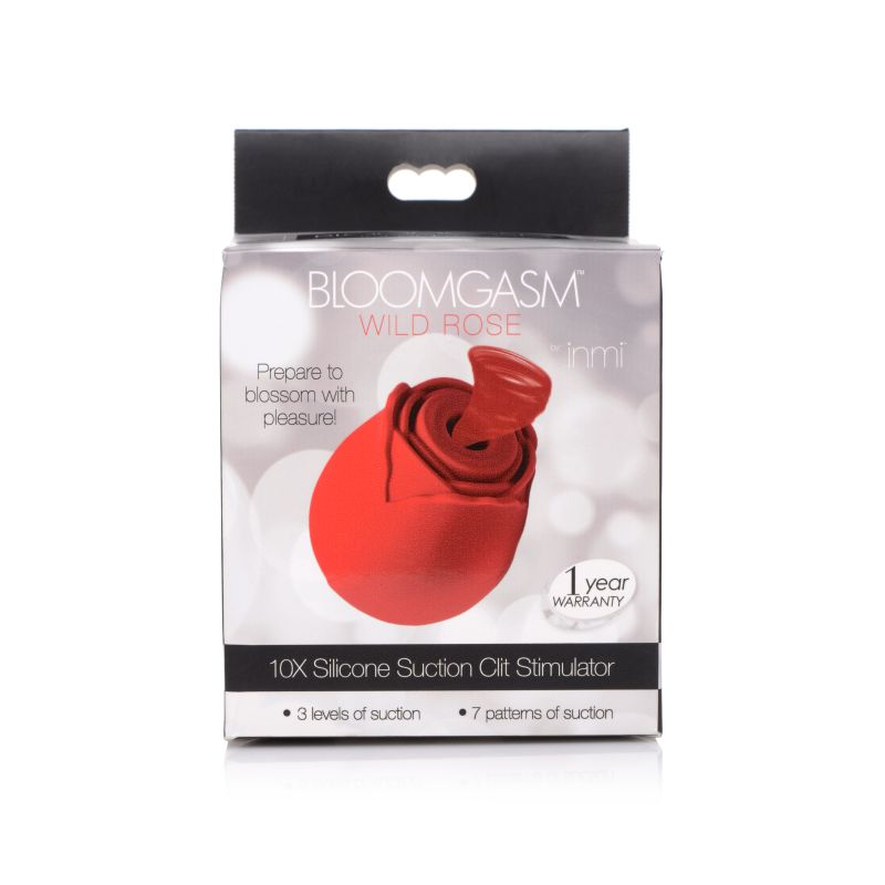 Bloomgasm 10X Wild Rose Silicone Clitoral Suction Stimulator Clit Ticklers and Pulsators