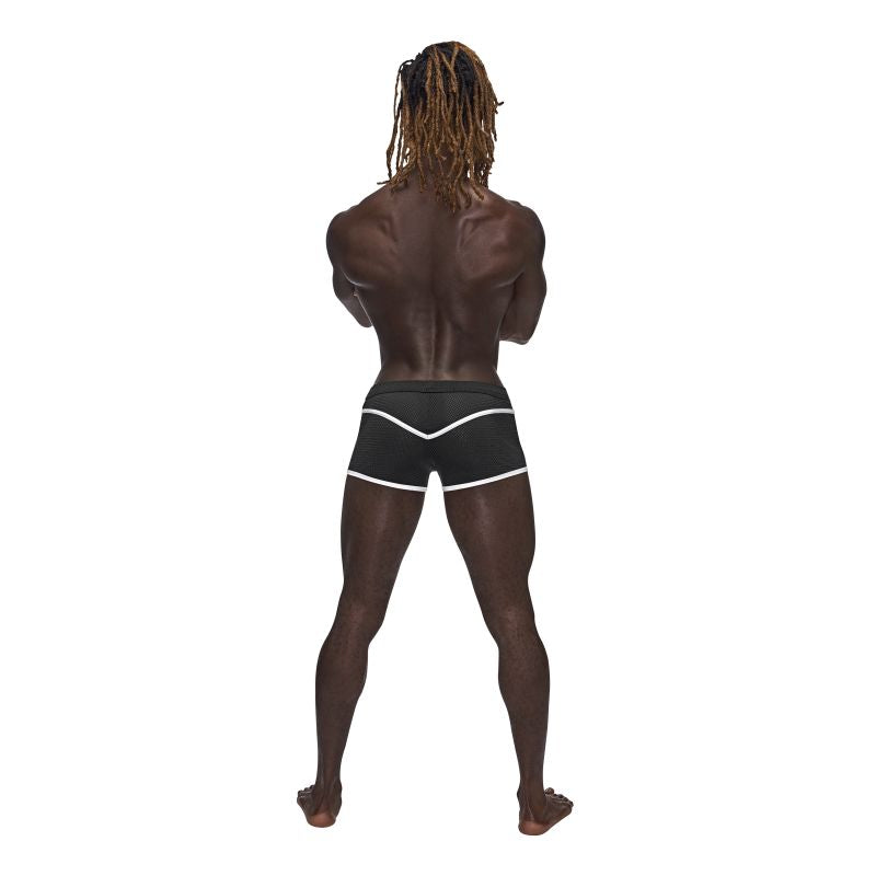 Male Power Sport Mesh Breathable Mens Mini Short Black Mens Briefs And Boxers
