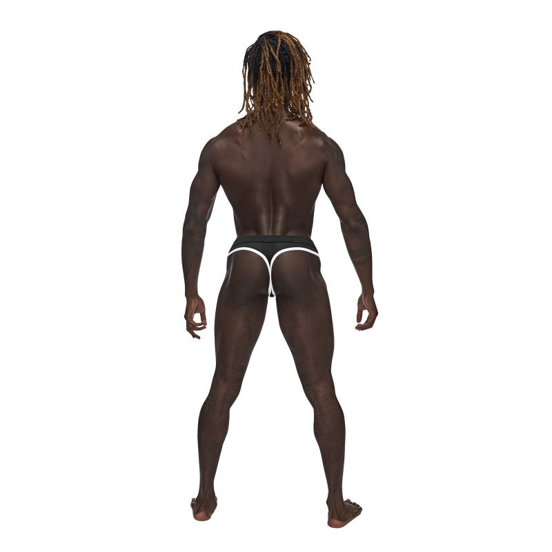 Male Power Sport Cool and Sexy Mens Mesh Thong Black Jocks and G-Strings
