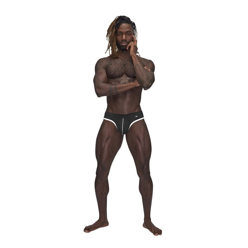 Male Power Sport Cool and Sexy Mens Mesh Thong Black Jocks and G-Strings