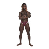 Male Power Sport Stretchy Mens Mesh Thong Burgundy Jocks and G-Strings