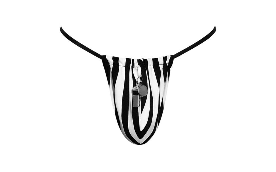Male Power Referee Novelty G String Mens Underwear Black Jocks and G-Strings