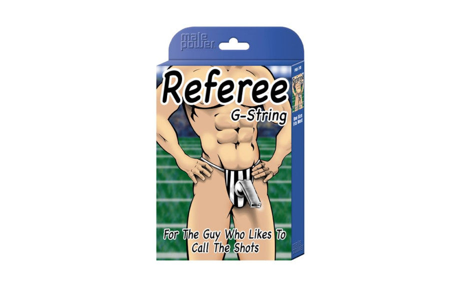 Male Power Referee Novelty G String Mens Underwear Black Jocks and G-Strings