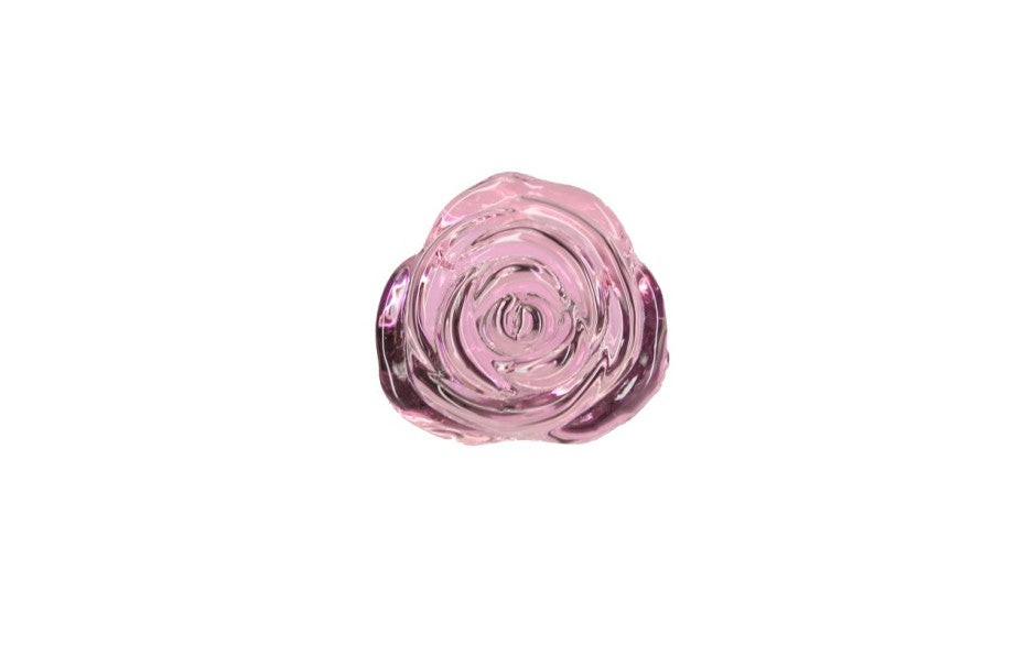 Pillow Talk Rosy Luxurious Glass Anal Plug With Clear Gem Butt Plugs