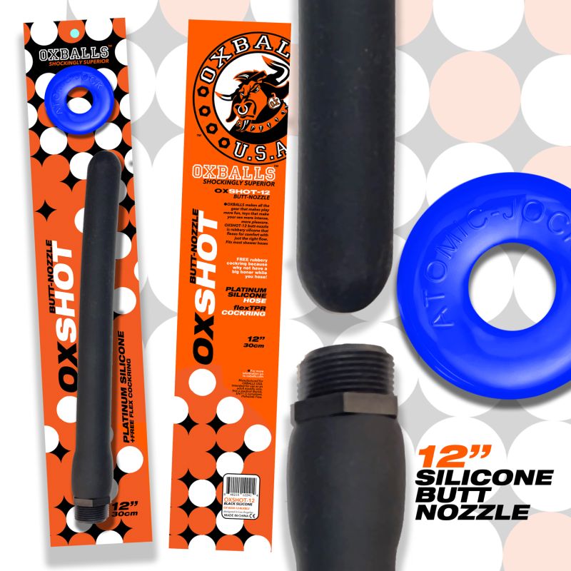 Oxballs Oxshot Butt Nozzle With Shower Hose Enemas and Douches