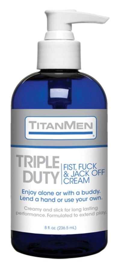 TitanMen Triple Duty Fist Fuck and Jack Off Cream 8 oz - Adult Toy Cleaner