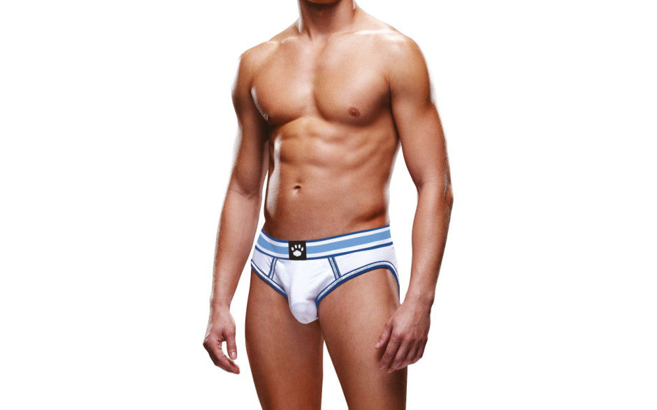 Prowler Open Back Sexy Mens Brief White/Blue Mens Briefs And Boxers