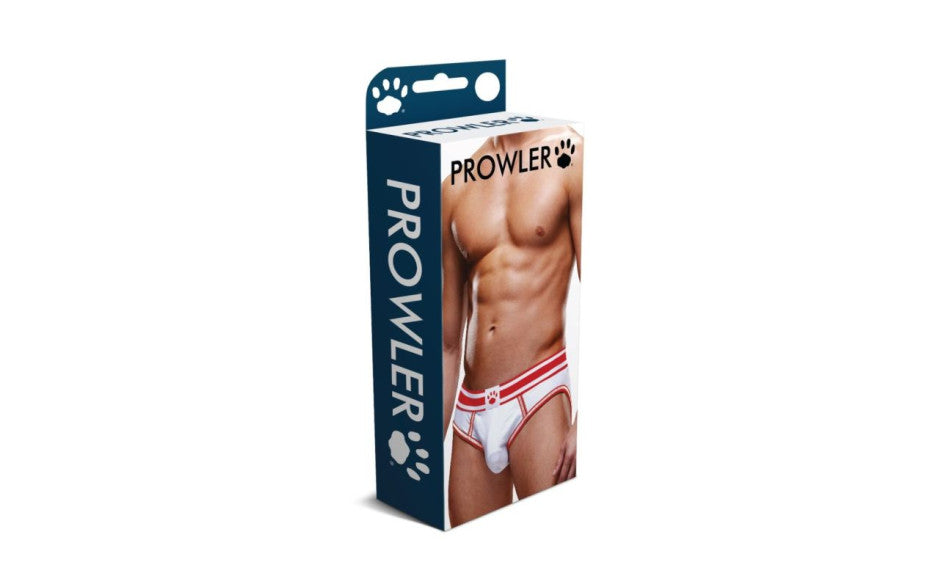Prowler Stylish Open Back Mens Brief White/Red Mens Briefs And Boxers