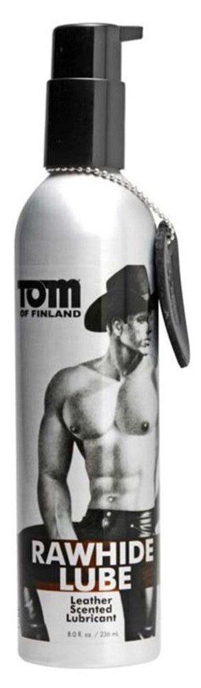 Tom of Finland Rawhide Leather Scented Lubricant 8oz Delay and Excite Sprays