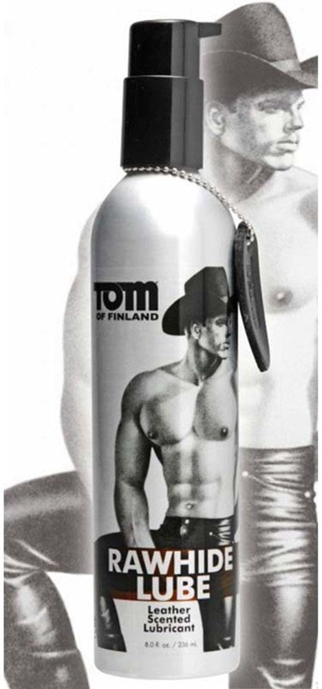 Tom of Finland Rawhide Leather Scented Lubricant 8oz Delay and Excite Sprays