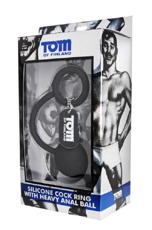 Tom of Finland Silicone Cock Ring & Weighted Anal Ball - Cock Rings