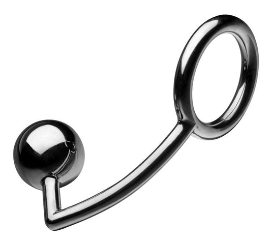 Tom of Finland Stainless Steel Cock Ring and Anal Ball - Steel Cock Rings