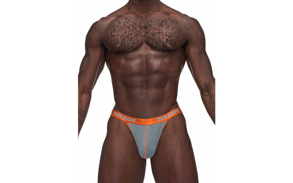 Male Power Casanova Uplift Stretchy Micro Mens Thong Grey Jocks and G-Strings