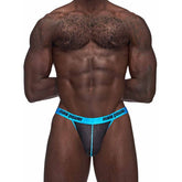 Male Power Casanova Uplift Micro Male Thong Black L/XL Black Jocks and G-Strings