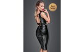Noir Handmade Power Wetlook Pencil Womens Skirt With Long Zipper Her Fetish