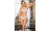 Showtime Chantelle 2 Piece Lace Bra and Strap Panty White Bras and Bra Sets