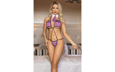 Showtime Office Ready 2 Piece Womens Teddy With Collar & Tie Set OS Teddies and Bodysuits