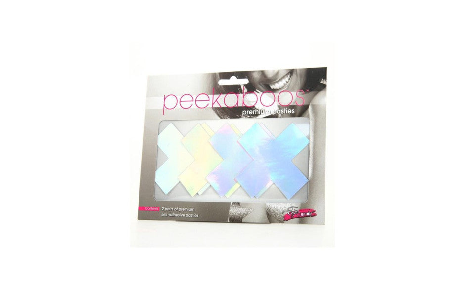 Peekaboo Iridescent X Nipple Pasties Holographic Fancy Dress Ups