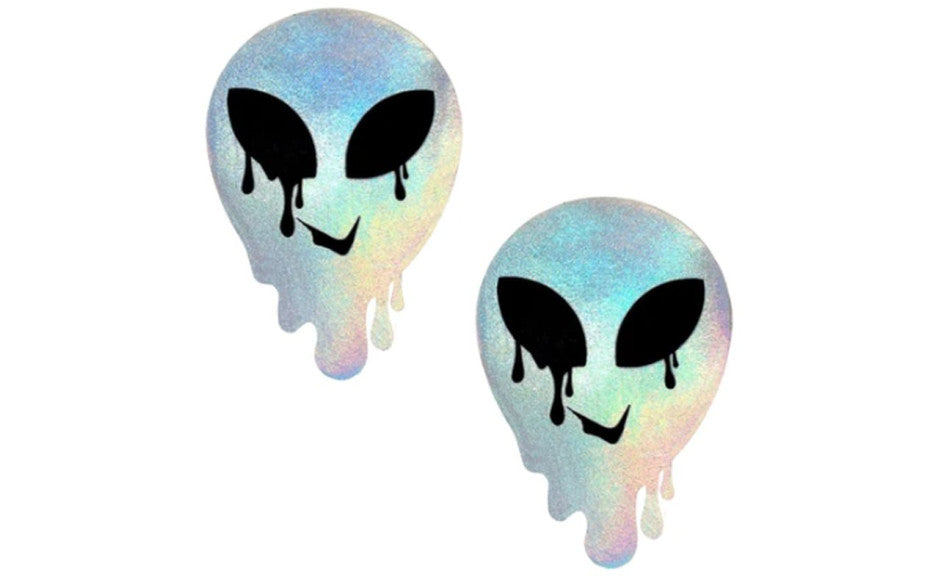 Neva Nude Holographic Melty Alien Pasties 2 Piece Fancy Dress Ups