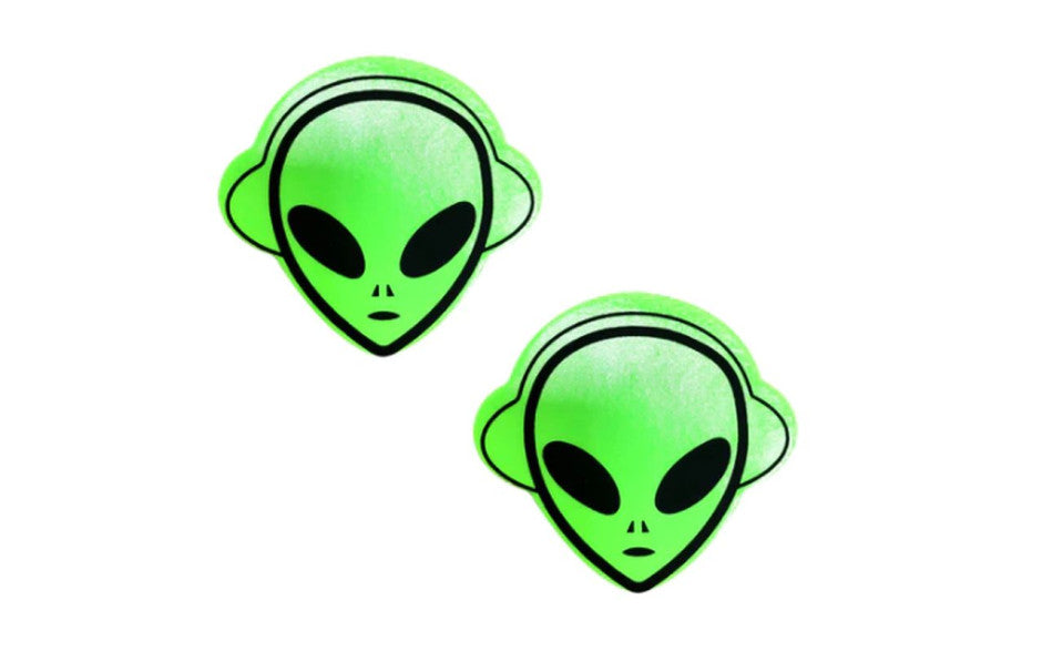 Neva Nude Blacklight Alien Nipple Pasties Neon Green Fancy Dress Ups