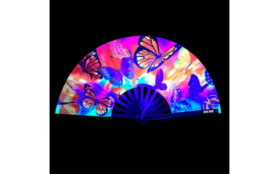 Neva Nude Butterfly Garden Blacklight Folding Fan Fancy Dress Ups