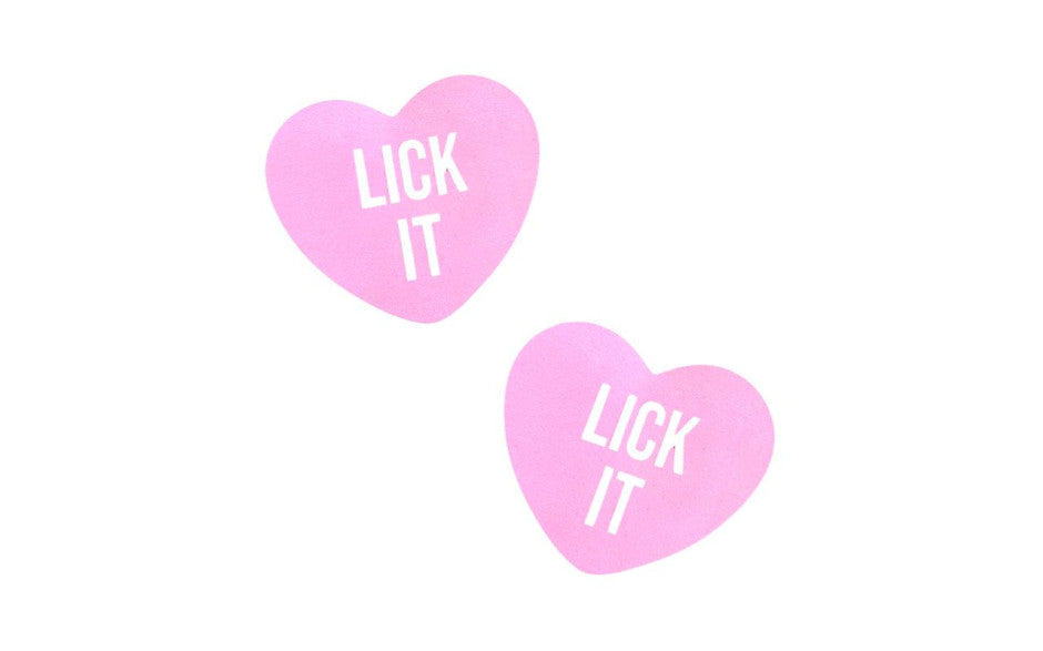 Neva Nude Lick It Love Heart Shape Nipple Pasties Fancy Dress Ups