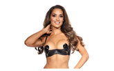 Axami Lingerie Wetlook Half Cup Zip Bra Black Her Fetish