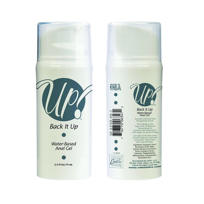 CalExotics Up! Back it Up Anal Pleasure Sex Gel Lubricants and Lotions