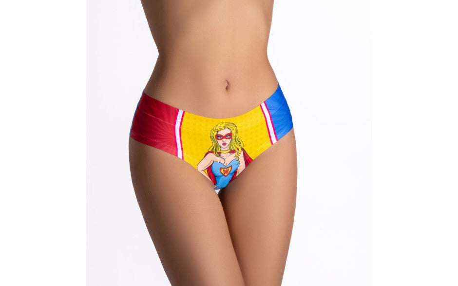 Mememe Lingerie Comics Wonder Girl Slip Womens Pantie G-Strings, Panties and Shorts