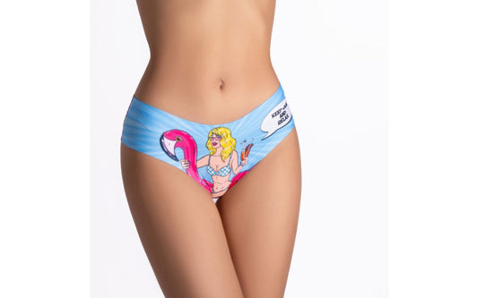 Mememe Lingerie Comics Relax Girl Slip Womens Lingerie G-Strings, Panties and Shorts