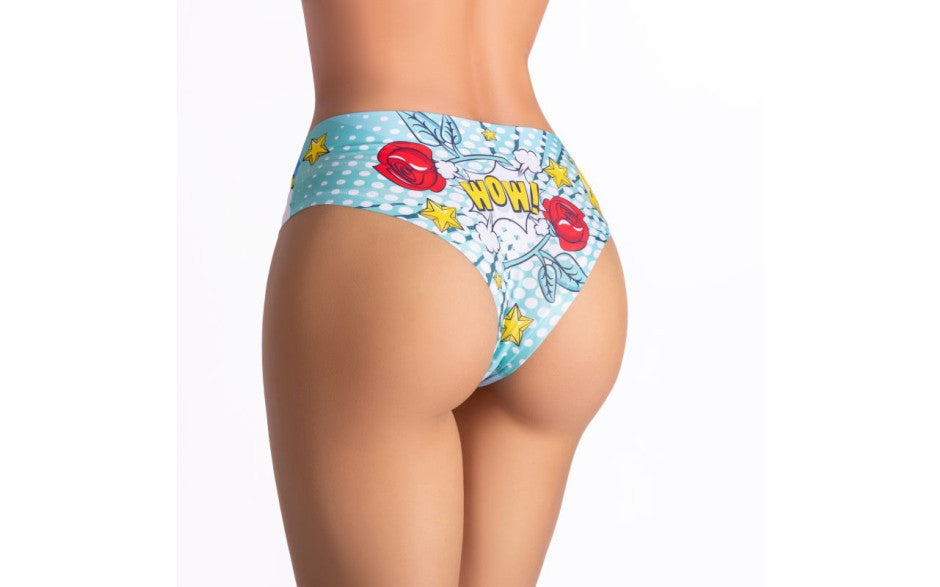 Mememe Lingerie Comics Beach Girl Slip Sexy Panties G-Strings, Panties and Shorts