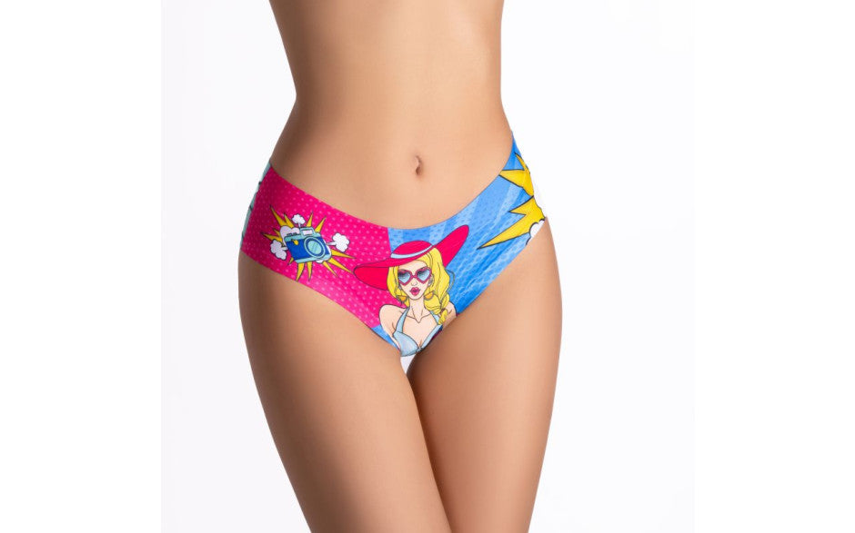 Mememe Lingerie Comics Beach Girl Slip Sexy Panties G-Strings, Panties and Shorts