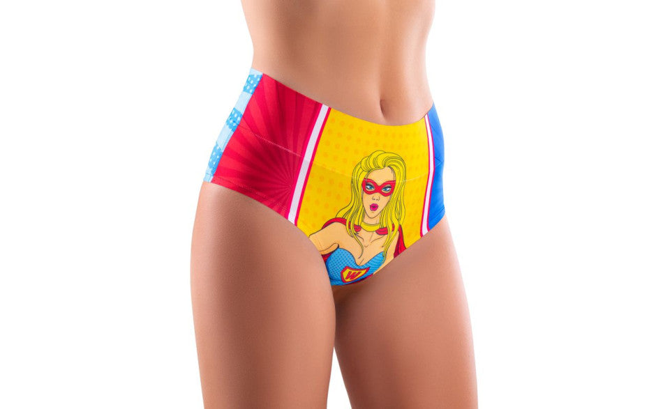 Mememe Lingerie Comics Wonder Girl Hi-Briefs Womens Underwear G-Strings, Panties and Shorts