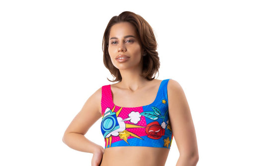 Mememe Lingerie Comics Curios Womens Crop Top Bras and Bra Sets