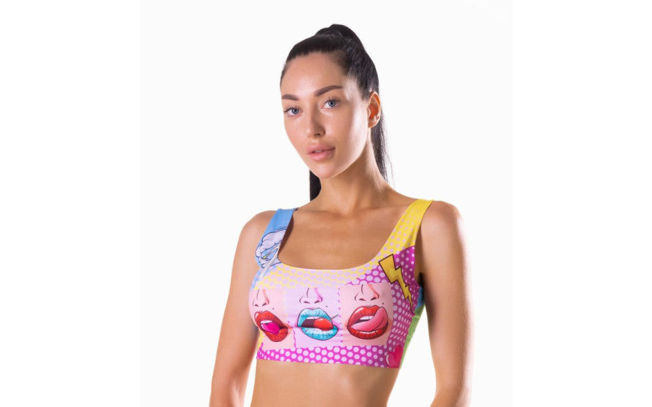 Mememe Lingerie Comics Hot Sexy Womens Crop Top Bras and Bra Sets