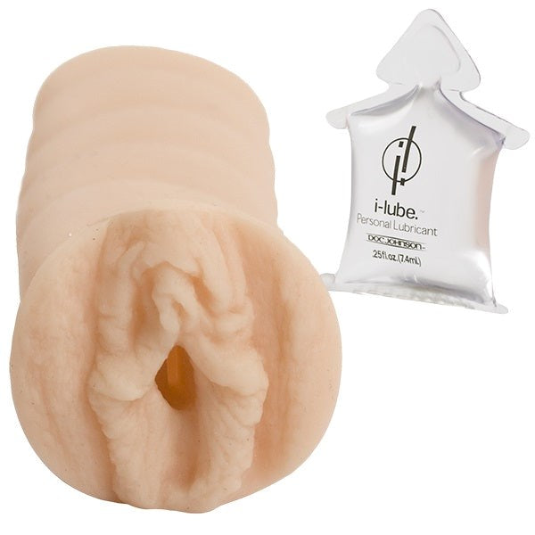 Doc Johnson Quickie To Go Realistic Vagina Stroker Masturbators and Strokers