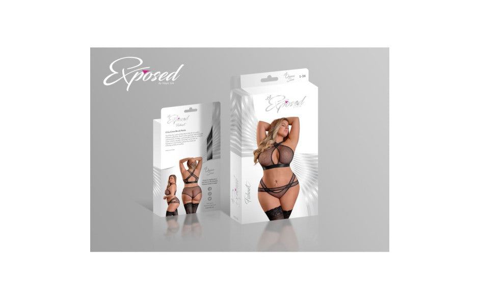 Exposed Lingerie Split Crotch Womens Boy Short Raspberry G-Strings, Panties and Shorts