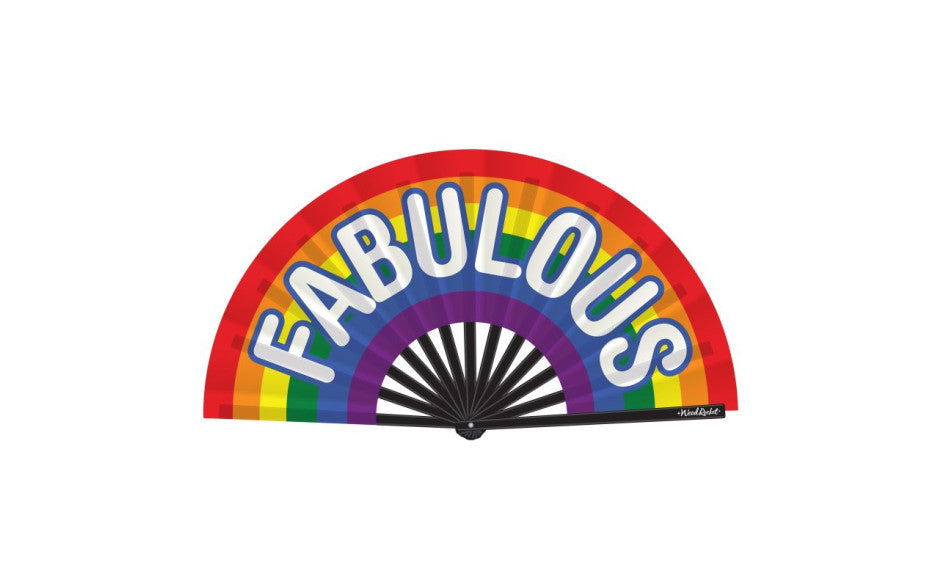 Wood Rocket Rainbow Inspired Design Fabulous Folding Fan Party Gifts and Novelties