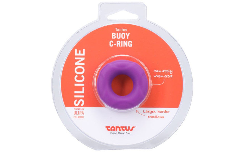 Tantus Buoy Soft & Stretchy Silicone Cock Ring Small Lilac Stretchy Cock Rings