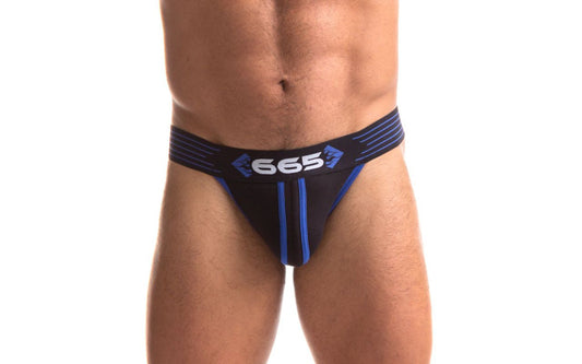 Sport Fucker Rally Mens Jock Strap Blue and Black - Jocks and G-Strings