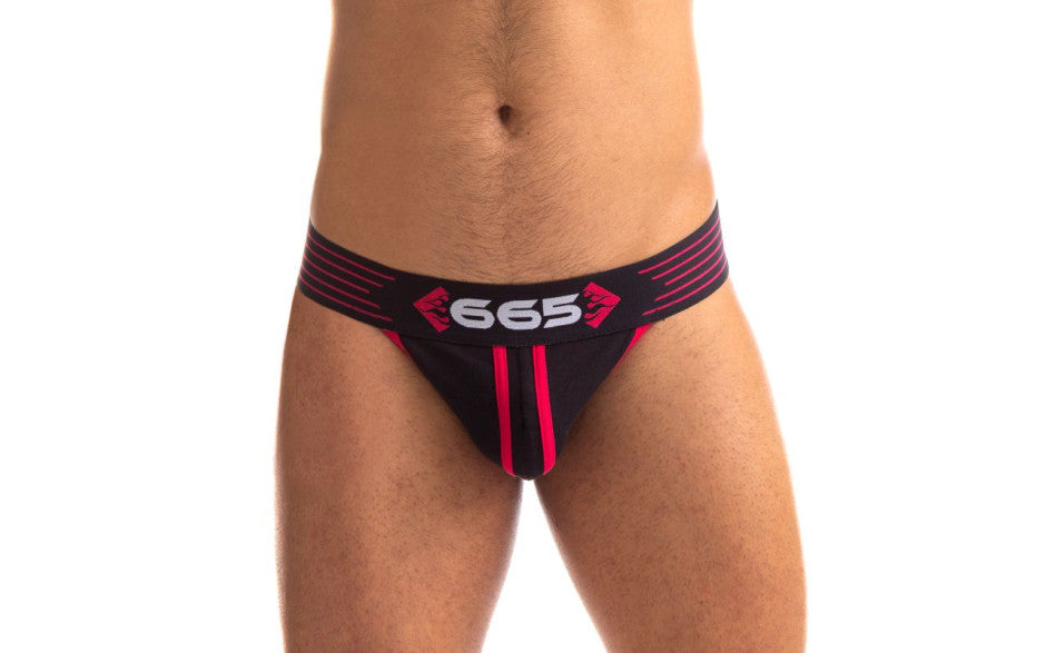Sport Fucker Rally Mens Sexy Jock Strap Black and Red Jocks and G-Strings