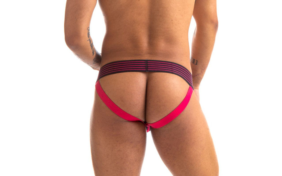 Sport Fucker Rally Mens Sexy Jock Strap Black and Red Jocks and G-Strings