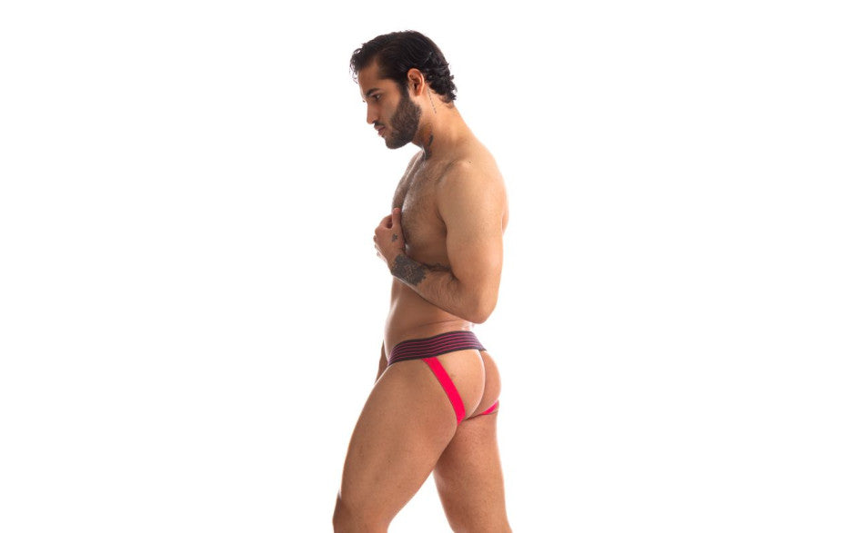 Sport Fucker Rally Mens Sexy Jock Strap Black and Red Jocks and G-Strings