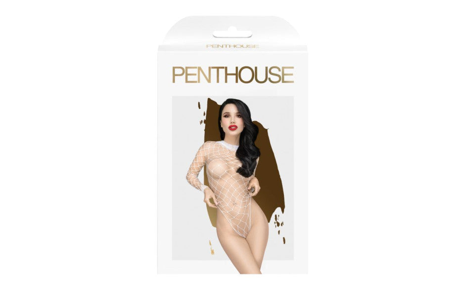 Penthouse Lingerie Scandalous Womens Teddy White Teddies and Bodysuits