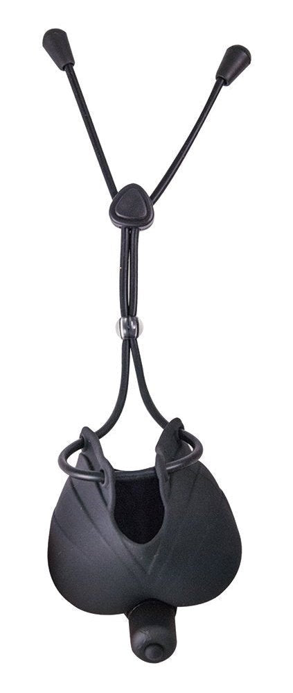 Vibrating Scrotum Pouch with Cinch - Stretchy Cock Rings