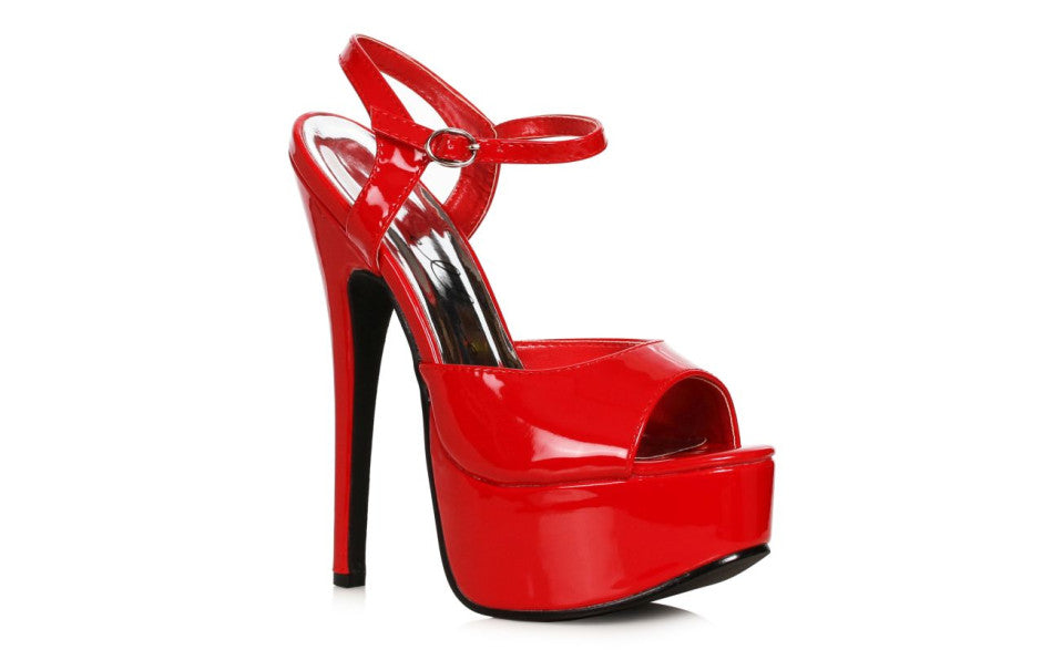 Ellie Shoes 6.5 Inch Stiletto Sexy Sandal Red Womens Footwear