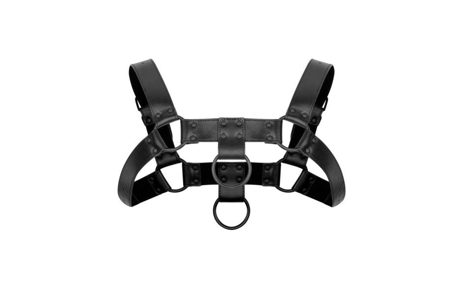 Bedroom Fantasies Bruno Fetish Play Harness Black Cuffs And Restraints