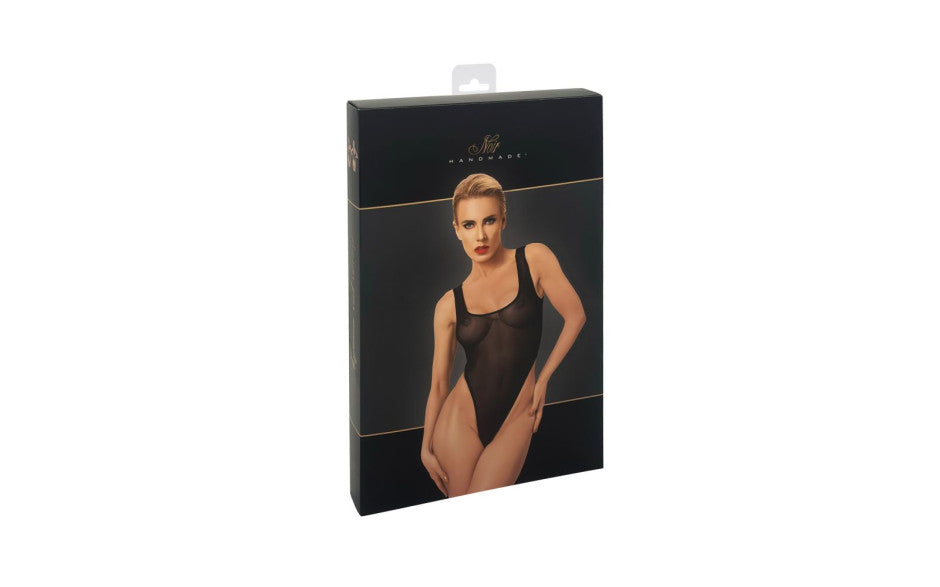 Noir Handmade Women Fetish Paparazzi Elastic Mesh Bodysuit Black Her Fetish