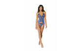 Dreamgirl Lingerie Women Bustier With G String Periwinkle Blue Bustiers and Corsets